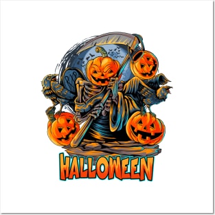 Angel of Death Halloween Jack-o-lanterns Posters and Art